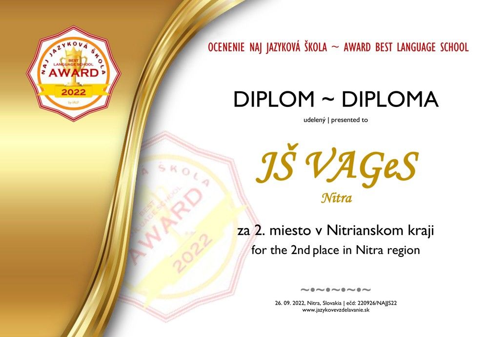 2. miesto v Nitrianskom kraji